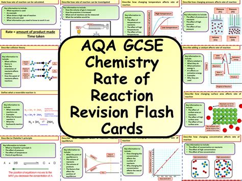 GCSE Chemistry Rates of Reaction Flashcards .